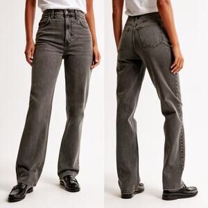 Abercrombie & Fitch Black Straight Leg Denim